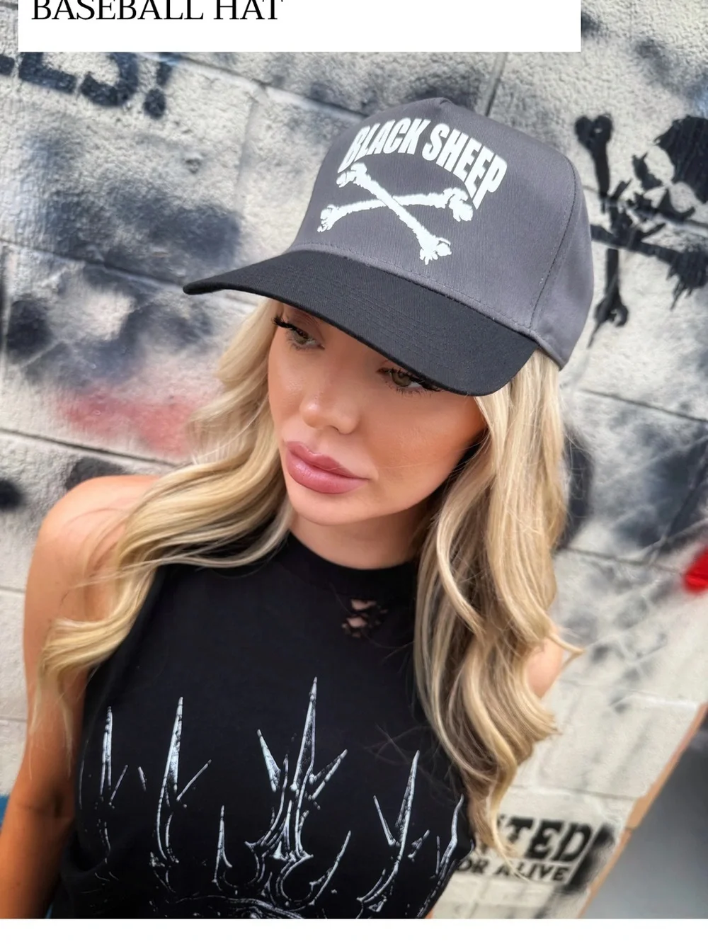 New Black Sheep Gray and Black Baseball Hat - Picture 1 of 3